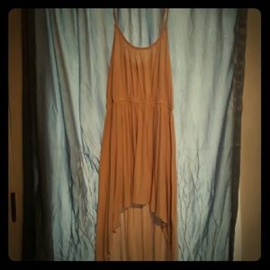 High-low Tan Dress